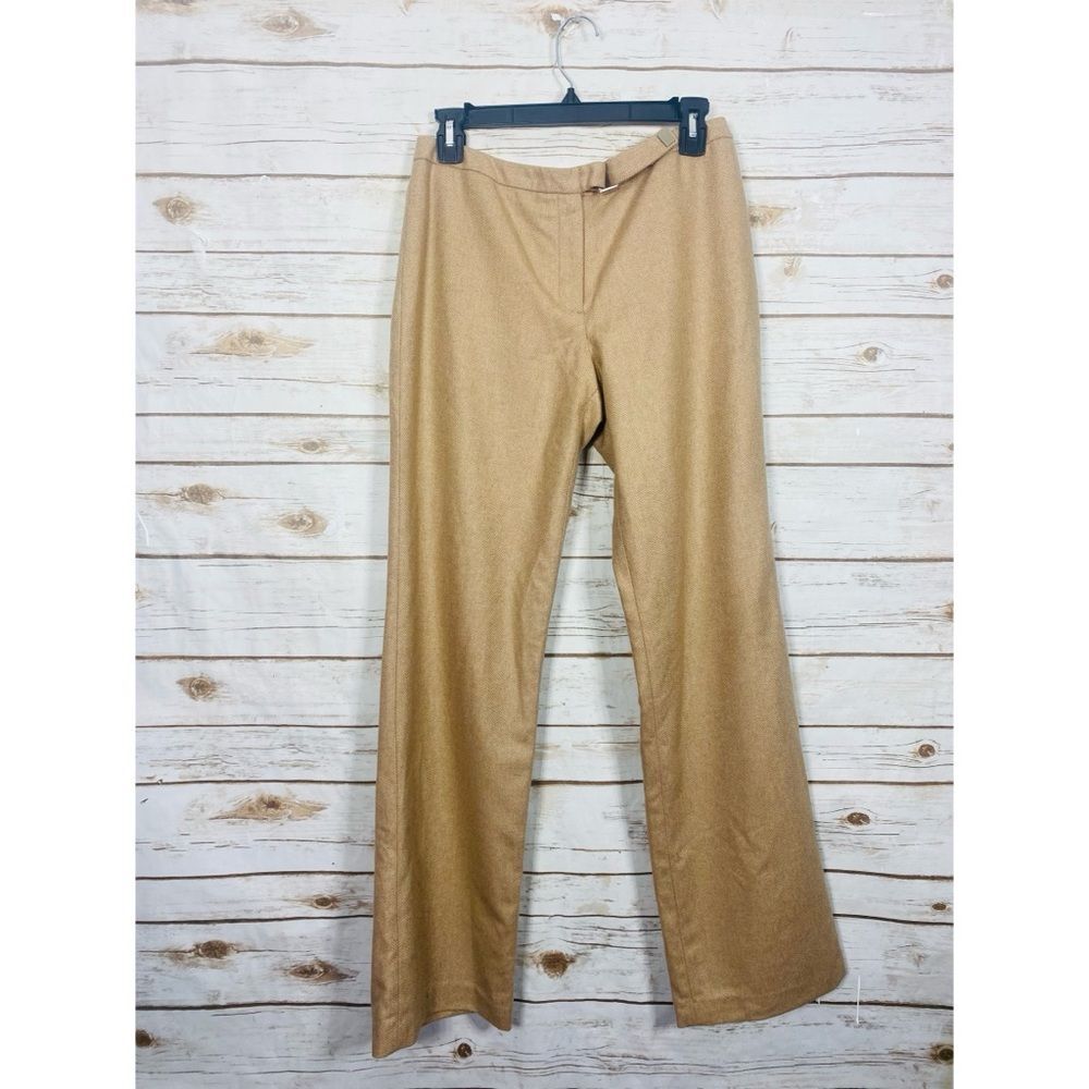 J.‎ Crew Women’s Beige Wool-Blend Trousers Work Casual Zi Fly Pants Size 4